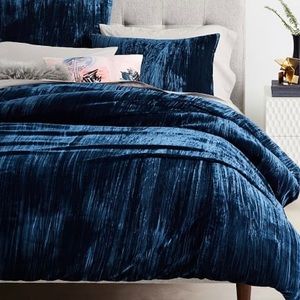 Crinkle Velvet Full/Queen Duvet/Pillow Shams